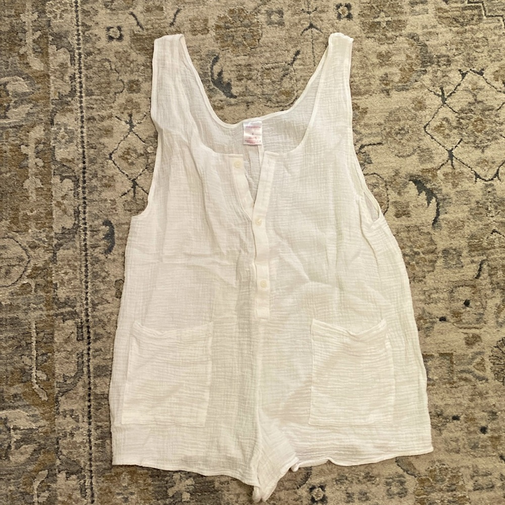 Cotton gauze short jumper